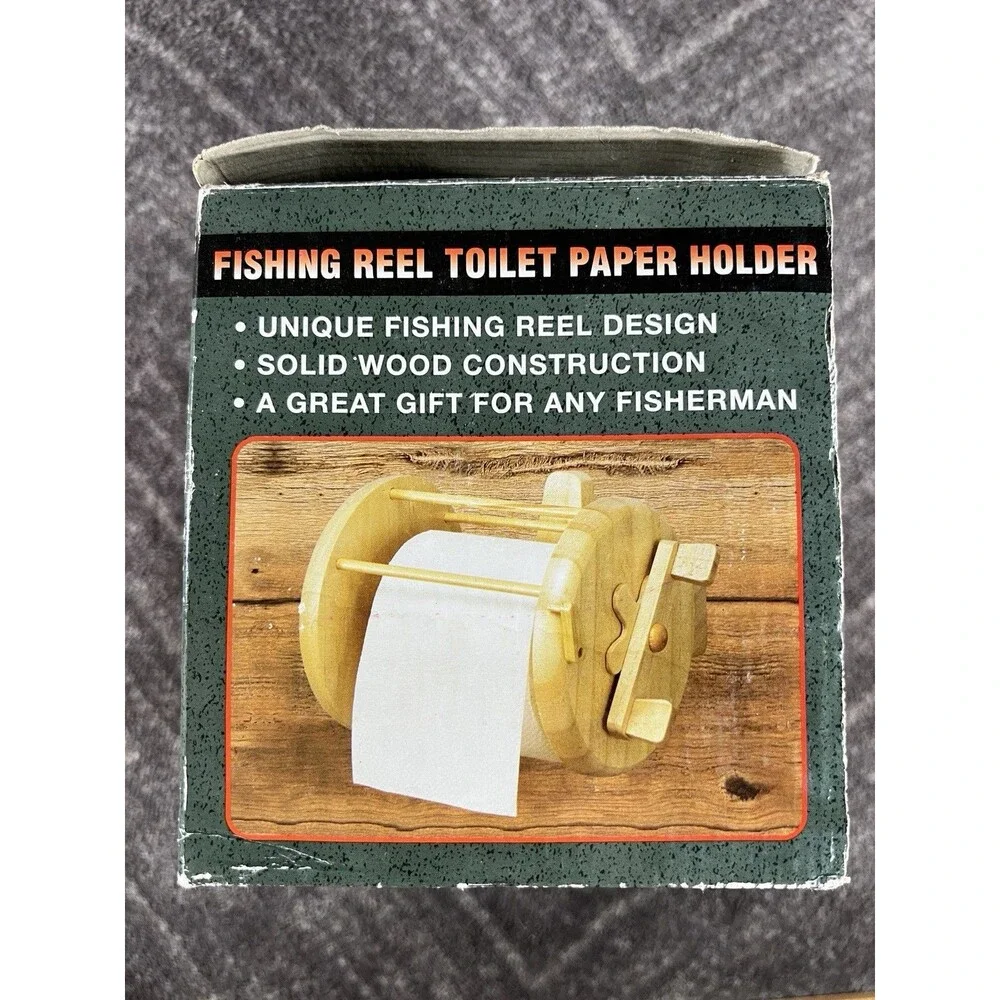 Rivers Edge Products Fishing Reel Toilet Paper Holder Dispenser Stock 475